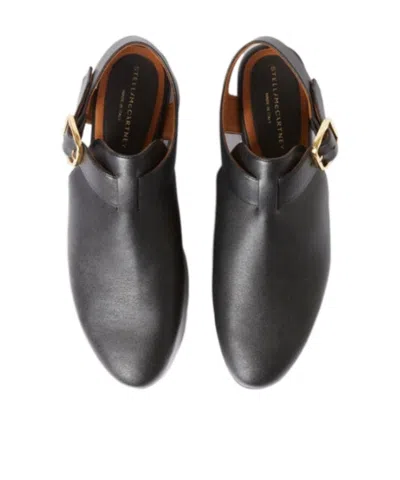 Stella Mccartney Elyse Closed-toe T-bar Platform Sandal In Black