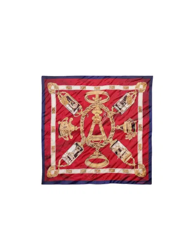 Balenciaga Jacquard-pattern Logo Scarf In Red