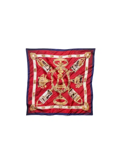 Balenciaga Jacquard-pattern Logo Scarf In Red