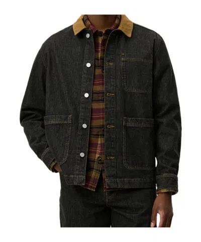 Les Deux Layton Denim Overshirt In Black