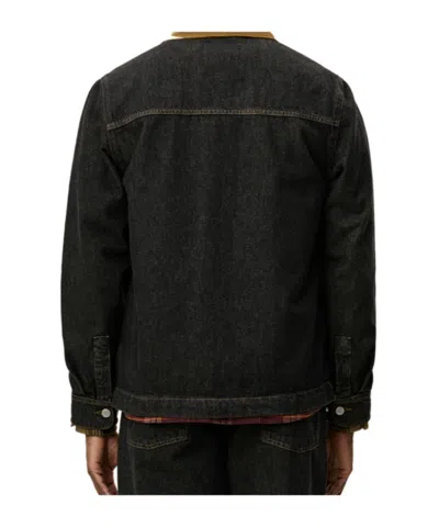 Les Deux Layton Denim Overshirt In Black