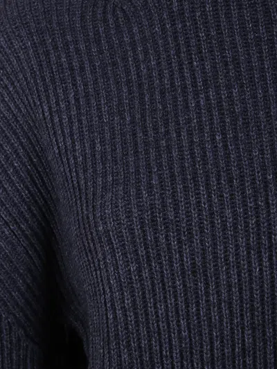 Semicouture Turtleneck Long-sleeved Sweater In Black