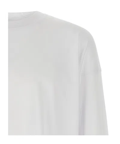 Dries Van Noten White Mock Neck Long Sleeve T-shirt In 1 White