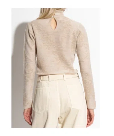 Ganni Alpaca Blend Sweater In Neutral