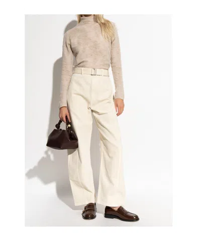 Ganni Alpaca Blend Sweater In Neutral