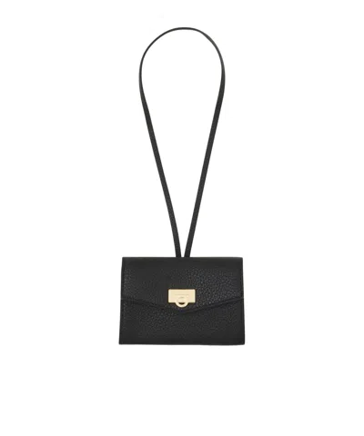 Ferragamo Card Holder Charm In Black
