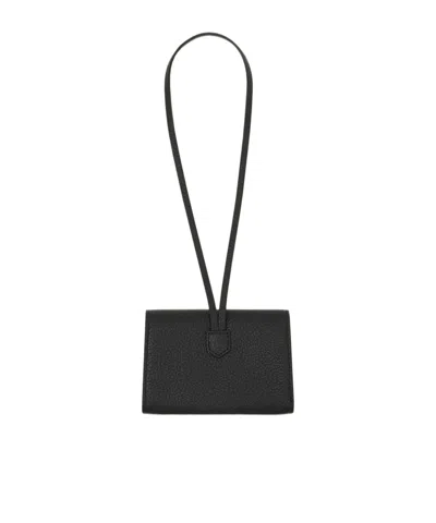 Ferragamo Card Holder Charm In Black