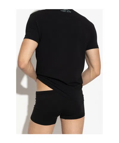 Dsquared2 Dsquared Black Cotton T Shirt Set In Black