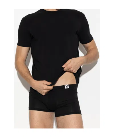 Dsquared2 Dsquared Black Cotton T Shirt Set In Black
