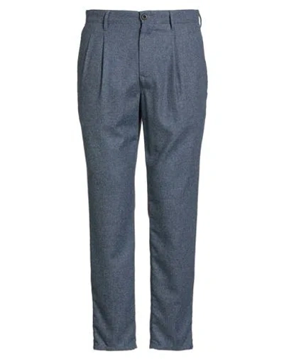 Incotex Slacks Man Pants Blue Size 34 Virgin Wool, Polyester, Elastane In Blue