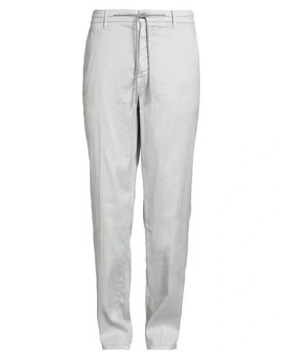 Baldessarini Man Pants Light Grey Size 35w-32l Linen, Cotton, Elastane In Gold