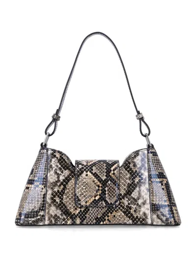 Justine Clenquet Marla Python-print Shoulder Bag In Multi