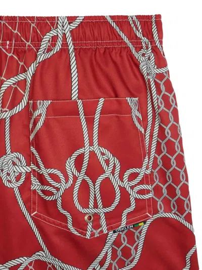 Osklen Rope-net Print Swim Shorts In Red