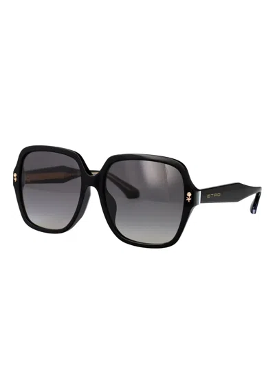 Etro Square-frame Sunglasses In Black