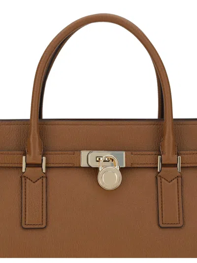 Michael Kors Leather Shoulder Bag In Brown