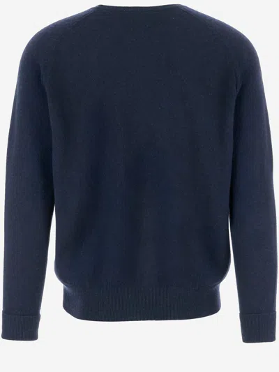 Oliver Lattughi Cashmere Crewneck Sweater In Blue
