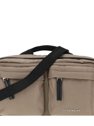 Givenchy Essential U Double-pocket Belt Bag In Brown