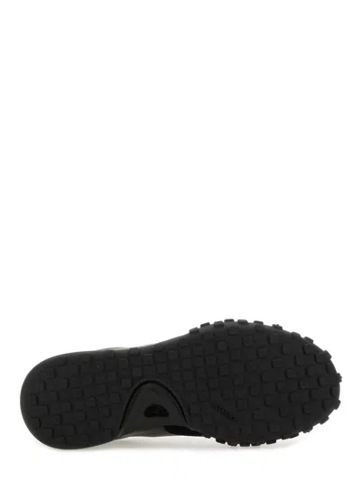 Jil Sander Low Laced Sneakers With Vulcanized Rubber Sole In Black
