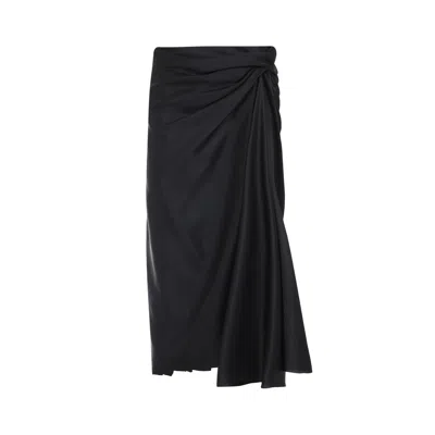 Balenciaga Draped Skirt In Black