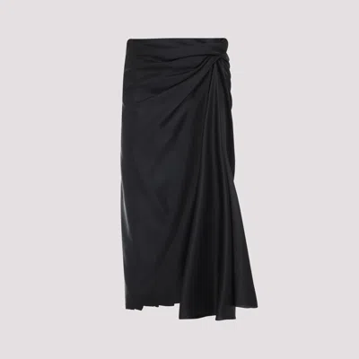 Balenciaga Draped Skirt In Black