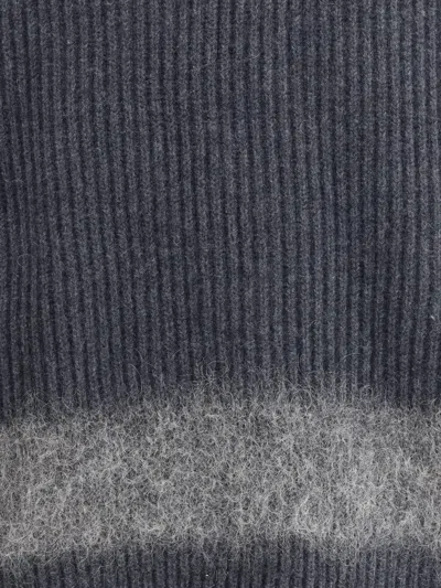 Dsquared2 Chunky Knit Girocollo In Lana E Alpaca Lavorazione A Coste Sweater In Blue