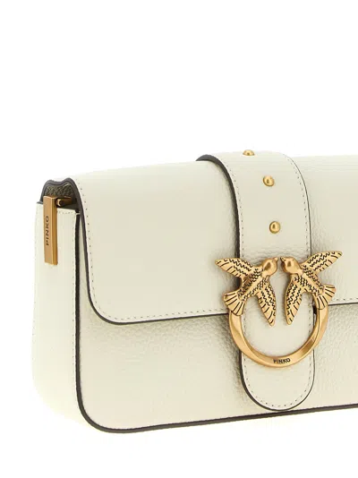 Pinko Love One Classic Slouchy Clutch In White