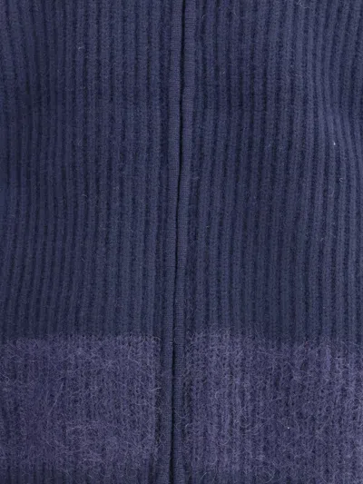 Dsquared2 Carded Wool Insert Cardigan Sweaters And Cardigans Blue In Blue