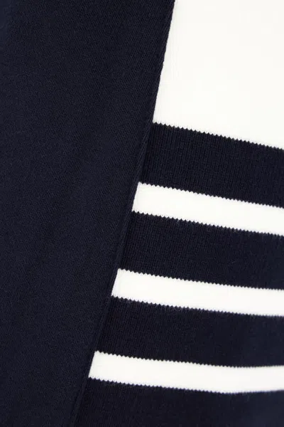 Thom Browne Cotton Miniskirt Featuring Adjustable Waist In Blue