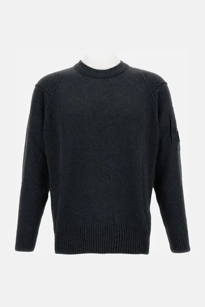 C.p. Company Graphite Wool Blend Sweater In Multi