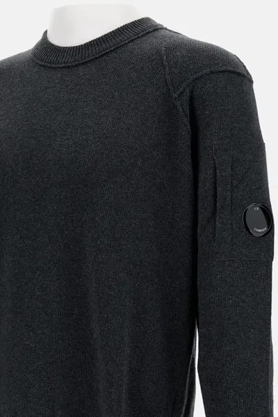 C.p. Company Graphite Wool Blend Sweater In Multi