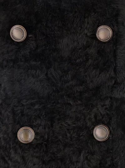 Brunello Cucinelli Reversible Double-breasted Fur Jacket With Button Detailing In Multi