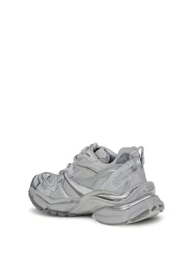 Balenciaga Runner 2.0 Sneakers Grey Silver In Animal Print