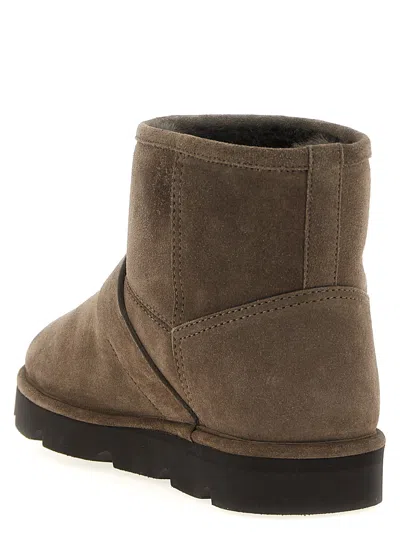 Brunello Cucinelli Shearling-lined Suede Ankle Boots