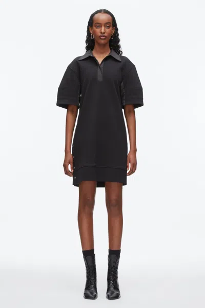 3.1 Phillip Lim Polo-collar Short-sleeve Mini Dress In Gray
