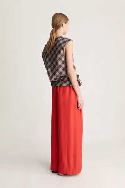 Lee Mathews Teresa Check-pattern Blouse In Brown