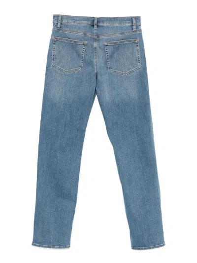 Frame The Straight Stonewashed Jeans In Blue