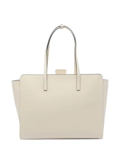 Hidesins Large Flap Handbag In White