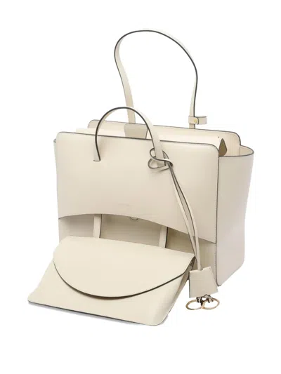 Hidesins Large Flap Handbag In White