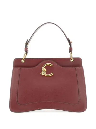 Coccinelle C-me Structured Tote Bag In Burgundy