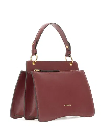 Coccinelle C-me Structured Tote Bag In Burgundy