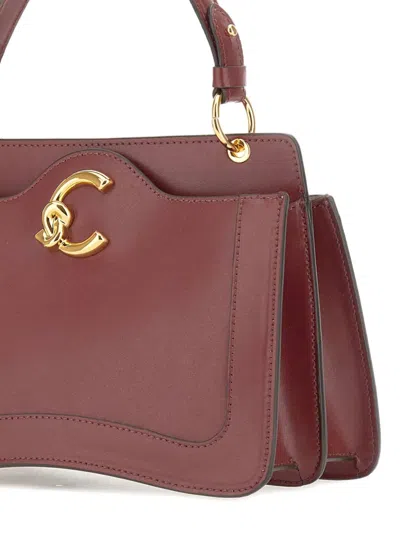 Coccinelle C-me Structured Tote Bag In Burgundy