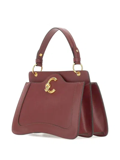 Coccinelle C-me Structured Tote Bag In Burgundy