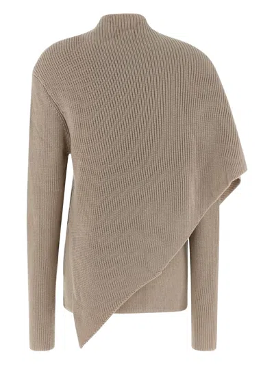 Entire Studios Wrap Sweater In Neutral