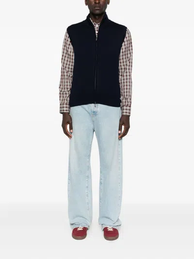 Eric Bompard Zip-fastening Vest In Blue