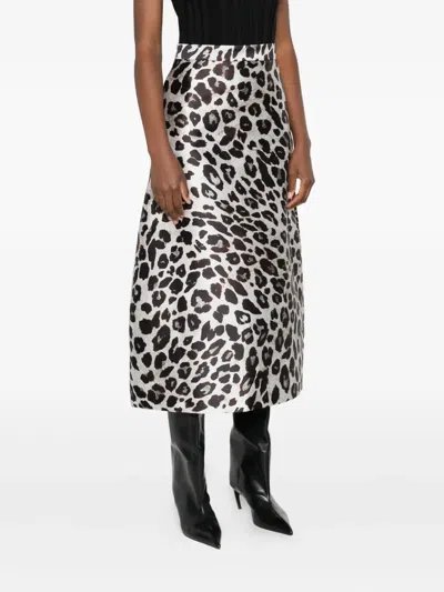 Lunatica Milano Printed A-line Skirt In Brown