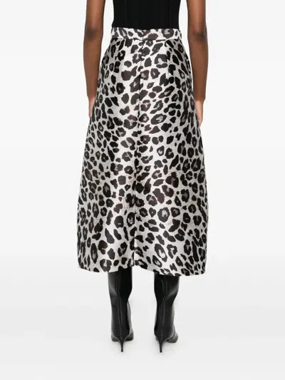 Lunatica Milano Printed A-line Skirt In Brown