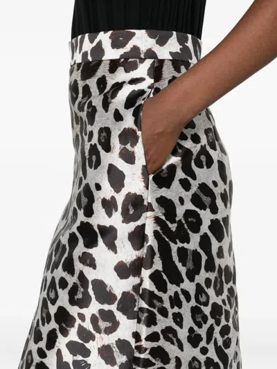 Lunatica Milano Printed A-line Skirt In Brown