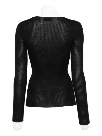 Mrz Wool Crewneck Sweater In Black