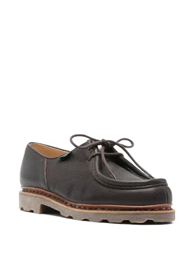 Paraboot Brown Leather Lace-up Shoes In Brown