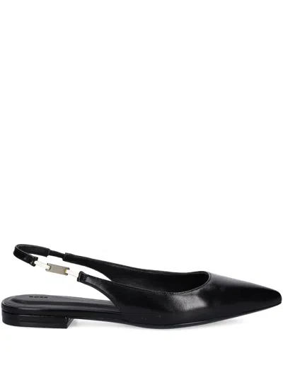 Hugo Boss Slingback Pointed-toe Flats In Black